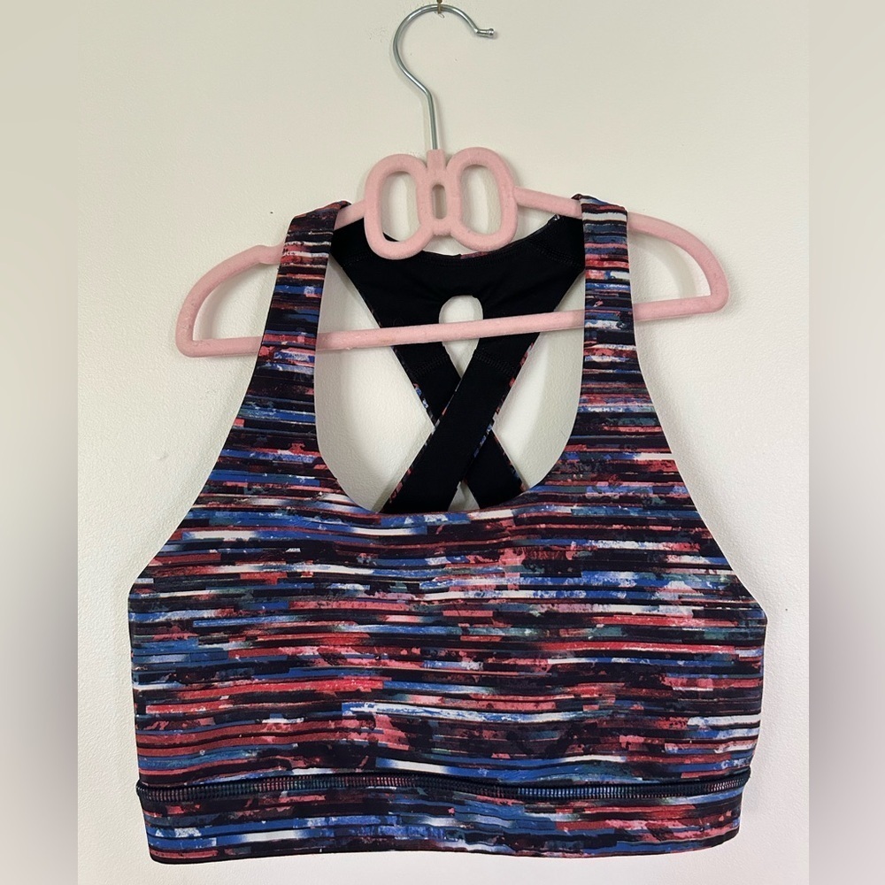 Lululemon Time To Sweat Bra- Hinshu Alpine White Multi
